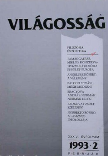 Vil�goss�g - 1993. febru�r, XXXIV. �vfolyam 2. sz�m