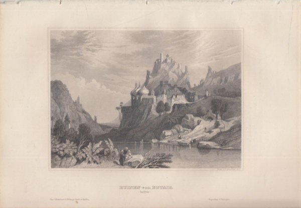 Ruinen von Ettaia (Indien) (Ettaia romjai, India, �zsia) (16x23,5 cm lapm�ret� eredeti ac�lmetszet, 1856-b�l)