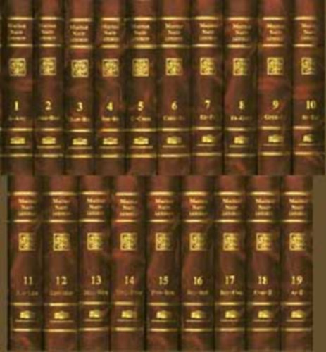 Magyar nagylexikon 1-19. (1-18. + kiegészítõ kötet) + Kronológia 1-2. + Mûvek Lexikon 1-3. (24 kötet)