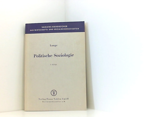 Lange Max Gustav - Politische Soziologie