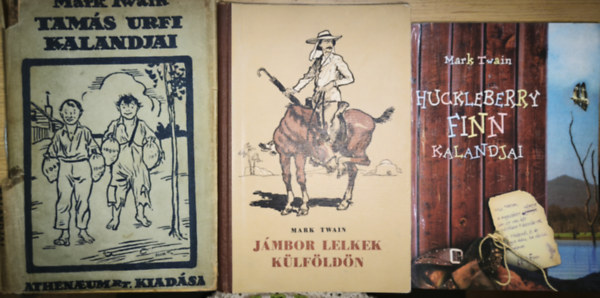 Mark Twain - 3db Mark Twain regény - Huckleberry Finn kalandjai, Jámbor lelkek külföldön, Tamás urfi kalandjai