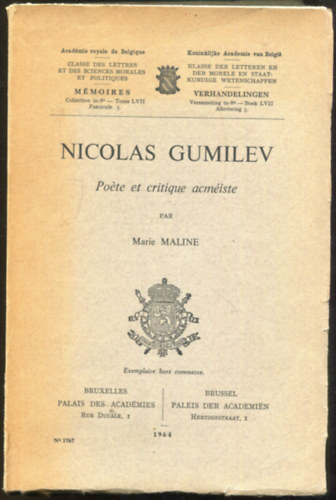Marie Maline - Nicolas Gumilev Po�te et critique acm�iste