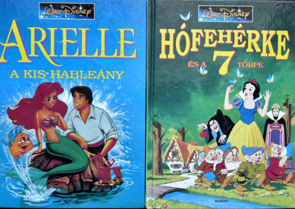 The Walt Disney Company Walt Disney - 2 db Diseny betűs könyv: A - Hófehérke és a 7 törpe + B - Arielle a kis hableány