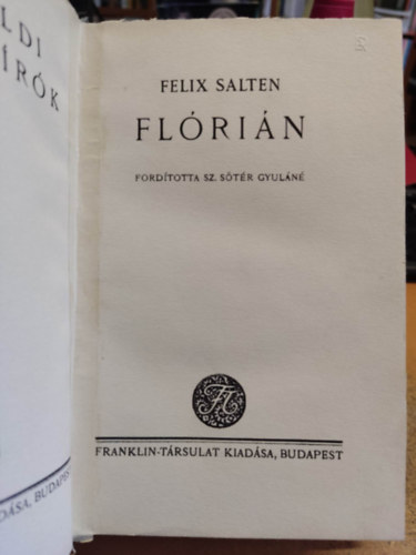 Felix Salten - Fl�ri�n