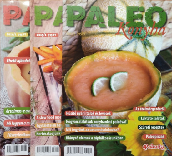Szendi Gbor  (fszerk.) - Paleo Konyha, 2014/1. + 2015/1., 3. (3 szrvnyszm)