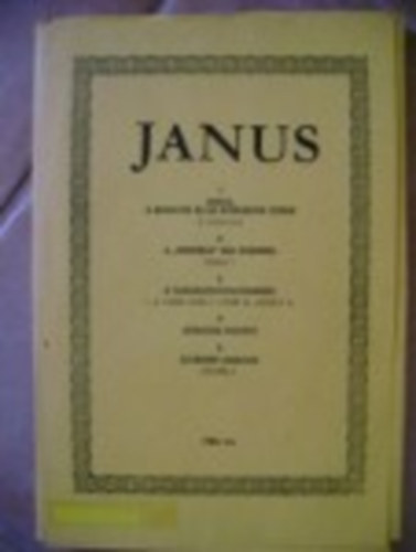 Bókay-Kengyel-Szűcs-Veress (szerk.) - Janus 1986. ősz I-V. füzet