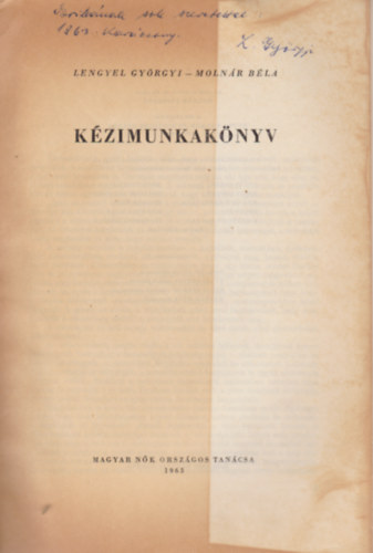 Lengyel-Molnr - Kzimunkaknyv