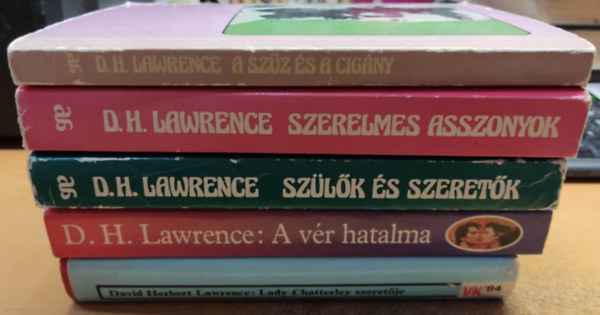 D. H. Lawrence - 5 db D. H. Lawrence regny (cmek a termklersban, sajt fot)