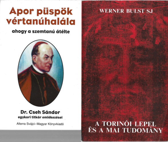 2 db k�nyv, Dr. Cseh S�ndor: Apor p�sp�k v�rtan�hal�la, Werner Bulst SJ: A torin�i lepel �s a mai tudom�ny