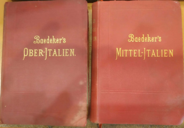 Karl Baedeker - 2 db Italien (Handbuch f�r Reisende) + Mittelitalien und Rom (Handbuch f�r Reisende)