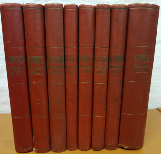 Gorkij válogatott művei 1-10 ( hiányzik a 3. kötet)