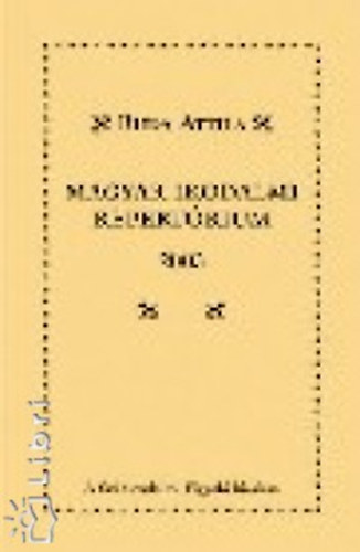Buda Attila - Magyar irodalmi repertrium 2003