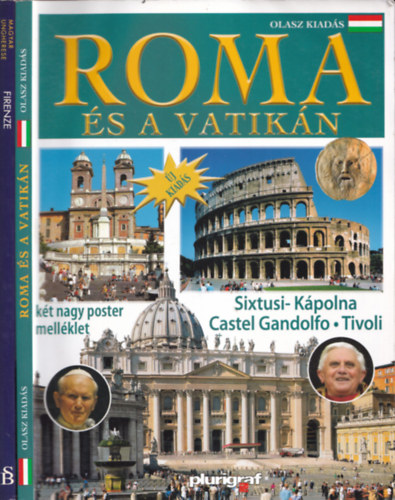 2db m - Roma s a Vatikn (kt nagy poszter mellklet, olasz kiads) + Firenze (trtnelem, mvszet, folklr)