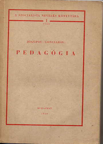 Jeszipov-Goncsarov - Pedaggia