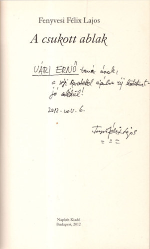 Fenyvesi Félix Lajos - A csukott ablak
