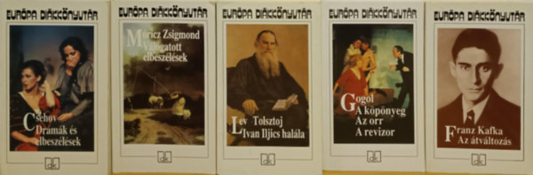 Nyikolaj Vasziljevics Gogol, Lev Tolsztoj, CSehov, M�ricz Zsigmond Franz Kafka - Eur�pa di�kk�nyvt�r k�nyvcsomag