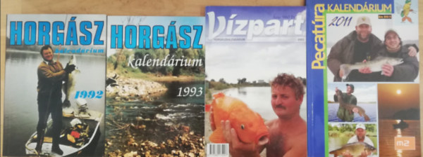 4 db Horg�sz kalend�rium (Horg�sz kalend�rium 1992 , Horg�sz kalend�rium 1993 , V�zpart Horg�szkalend�rium 2003 , Pecat�ra Kalend�rium 2011 )