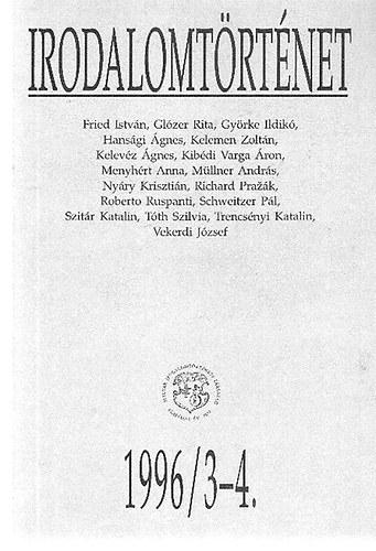 Irodalomt�rt�net 1996/3-4.