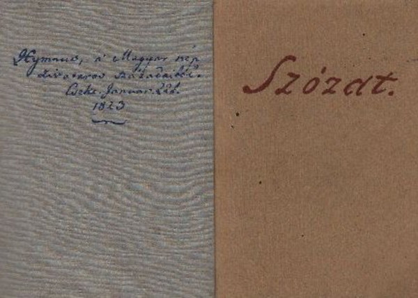 V�r�smarty- Egressy; K�lcsey-Erkel - Sz�zat + Himnusz (A gondolatt�l a vil�gh�rig)- 2 m�