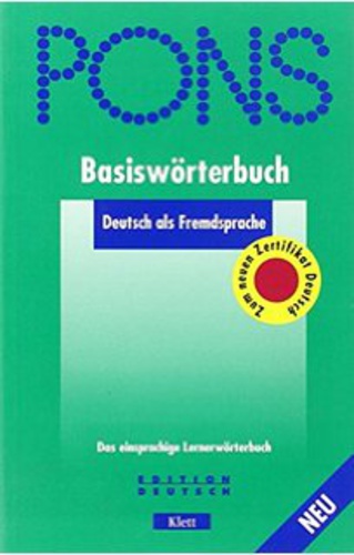 PONS BASISWÖRTERBUCH DEUTSCH ALS FREMDSPRACHE