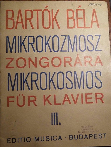 Bartk Bla - Mikrokozmosz 3. - Z127