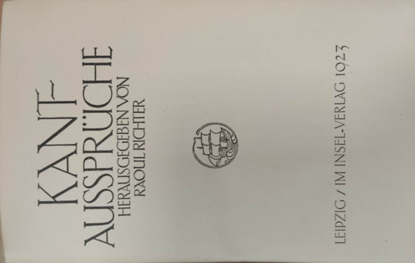 Insel Verlag - Kant-aussprüche