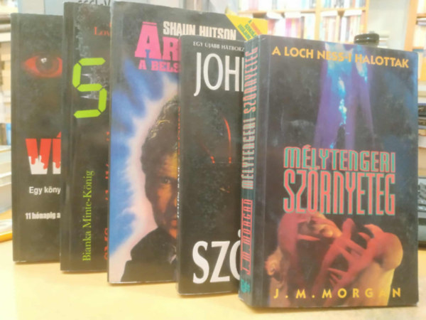 John Saul, Shaun Hutson, Bianka Minte-König, Rebecca Reé J. M. Morgan - 5 db horror regény: Árnyak a belső pokolból + Mélytengeri szörnyeteg + SMS a túlvilágról + Szörny + Vérláz