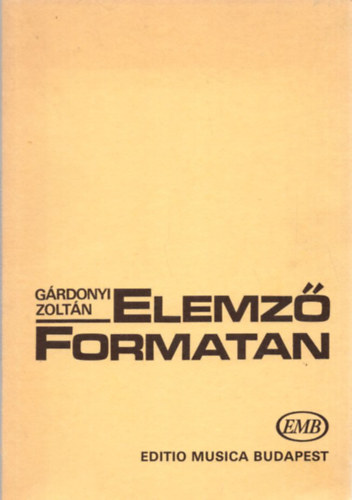 Grdonyi Zoltn - Elemz formatan