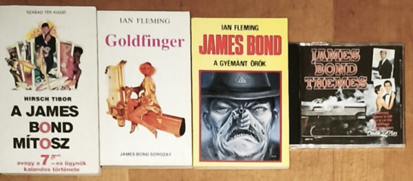 Ian Fleming Hirsch Tibor - 3db James Bond k�nyv + aj�nd�k James Bond filmzene CD - Ian Fleming-James Bond-A gy�m�nt �r�k, Goldfinger, Hirsch Tibor-A James Bond m�tosz