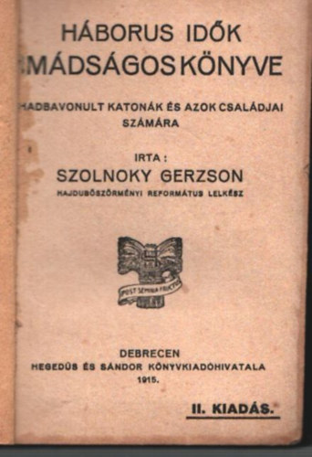 Szolnoky Gerzson - Hbors idk imdsgos knyve