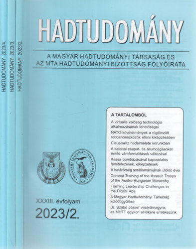 Rojk� Annam�ria - Hadtudom�ny 2023/2,3,4. sz�mok (3 db. lapsz�m)
