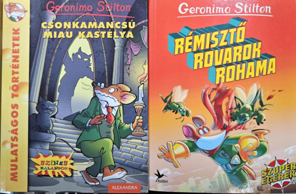 Geronimo Stilton - 2 db. Geronimo Stilton ifj�s�gi reg�ny: Csonkamancs� Miau kast�lya + R�miszt� rovarok rohama