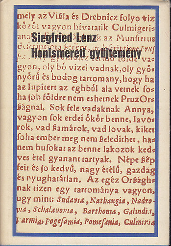 Siegfried Lenz - Honismereti gy�jtem�ny