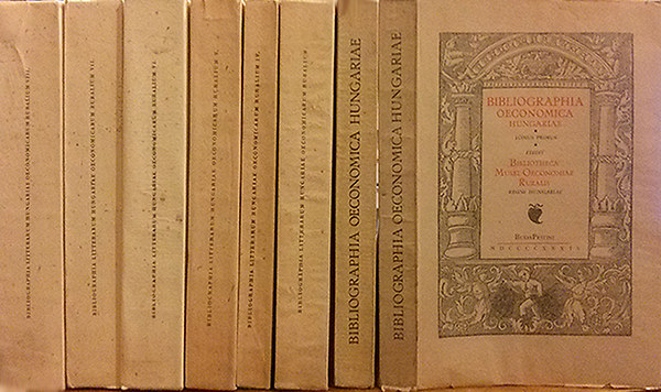 Bibliographia oeconomica Hungariae - A magyar (mez)gazdasgi (szak)irodalom knyvszete I-VIII.