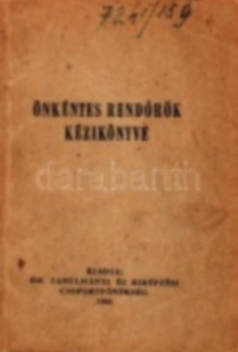 Hornok-Kov�cs-NAgy-Pelb�rt-Szilv�si - �nk�ntes rend�r�k k�zik�nyve