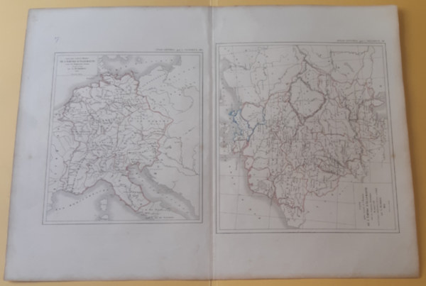 Carte pour servir � l'histoire de: L'Allemagne + Empire D'Allemagne + Empire De Charlemagne + L'Italie /Atlas Migeon-t�rk�p/