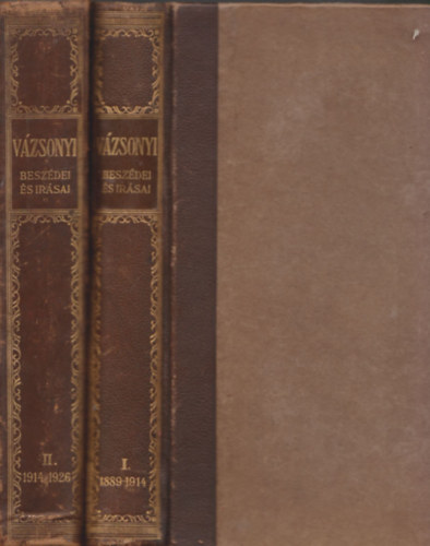 Cserg� Hug�; Balassa J�zsef - V�zsonyi Vilmos besz�dei �s �r�sai I-II.