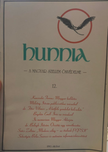 Hunnia - A magyar szellem nvdelme-12,(1990.10.)