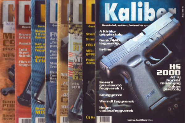 Kalmár Zoltán (főszerk.) - Kaliber 2001/2., 3., 4., 5., 6., 8., 10., 12. számok (8 db)