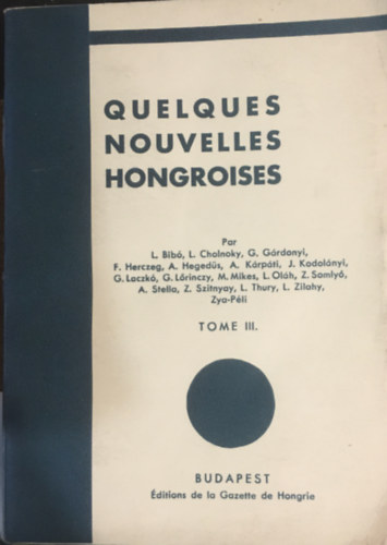 Quelques Nouvelles Hongroises