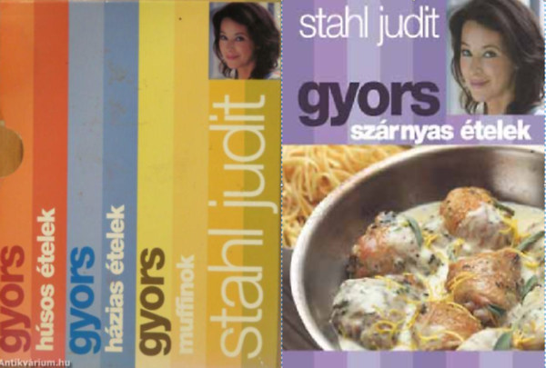Stahl Judit - Gyors muffinok, házias ételek, húsos ételek I-III ( 3 kötet egy tokban ) + Gyors szárnyas ételek ( 4 kötet )