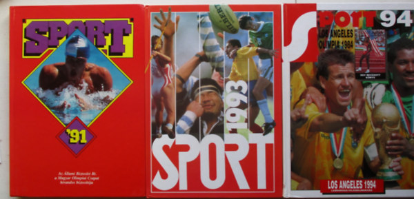 Sport évkönyvek egyben, könyvcsomag: Sport 91, 93, 94