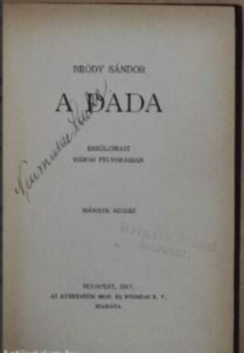 Br�dy S�ndor - A dada
