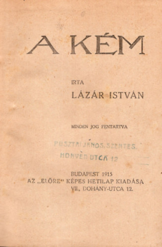 Lázár István - A kém