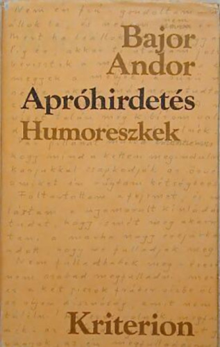 Bajor Andor - Aprhirdets (humoreszkek)