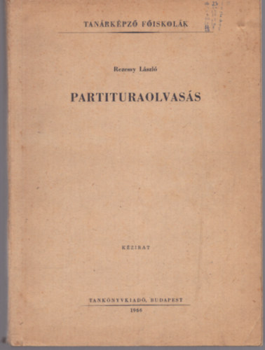 Rezessy Lszl - Partituraolvass (1966)