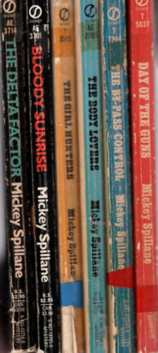 Mickey Spillane - 6 db Mickey Spillane krimi: Dayy of the Guns - The By-pass Control - The Body Lovers - The Girl Hunters - Bloddy Sunrise - The Delta Factor