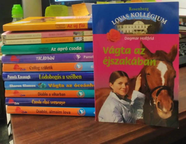 T�bb szerz�, Pony Club, Angela Dorsey, Gabi Adam, Pamela Kavanagh, Sharon Siamon, Dagmar Hossfeld - 12 db lovas ifj�s�gi reg�ny K�NYVMENT� AJ�NLAT: Diablo, �lmaim lova +Csoda els� versenye +Diablo a viharban +V�gta az �ce�nhoz+ L�dobog�s a sz�lben+ Csillag sz�letik+ Taladinn+ Az apr� csoda +Az utols� rem�ny+ �des Charity+ V�gta