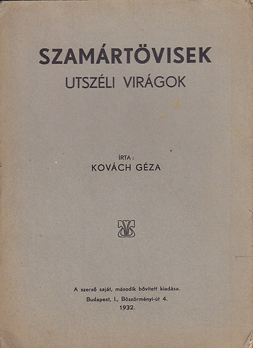 Kov�ch G�za - Szam�rt�visek  �tsz�li vir�gok