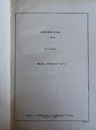 Repülőgépek anyagai I. kötet